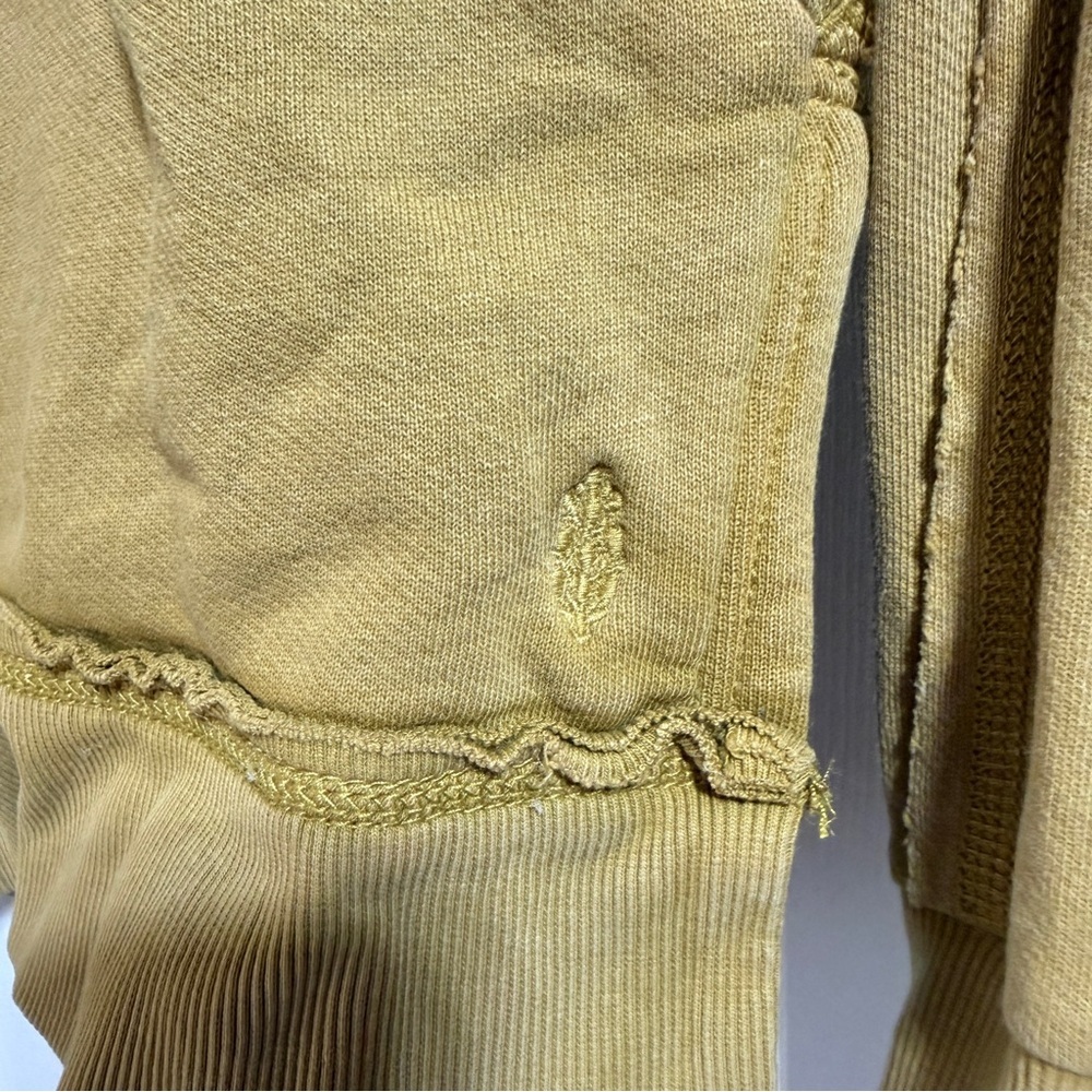 Free People FP Movement Only One Hoodie Jacket Top mustard green size Large - Picture 10 of 11